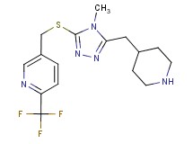 5-({[4-methyl-5-(4-piperidinylmethyl)-4H-1,2,4-triazol-3-yl]thio}methyl)-2-(trifluoromethyl)pyridine hydrochloride