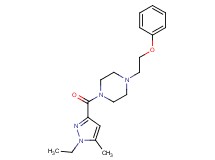 1-[(1-ethyl-5-methyl-1H-pyrazol-3-yl)carbonyl]-4-(2-phenoxyethyl)piperazine