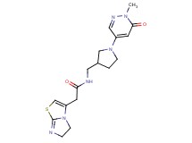 2-(5,6-dihydroimidazo[2,1-b][1,3]thiazol-3-yl)-N-{[1-(1-methyl-6-oxo-1,6-dihydro-4-pyridazinyl)-3-pyrrolidinyl]methyl}acetamide