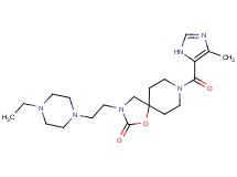 3-[2-(4-ethylpiperazin-1-yl)ethyl]-8-[(4-methyl-1H-imidazol-5-yl)carbonyl]-1-oxa-3,8-diazaspiro[4.5]decan-2-one
