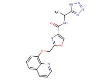 2-[(quinolin-8-yloxy)methyl]-N-[1-(1H-tetrazol-5-yl)ethyl]-1,3-oxazole-4-carboxamide