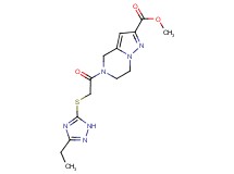 methyl 5-{[(3-ethyl-1H-1,2,4-triazol-5-yl)thio]acetyl}-4,5,6,7-tetrahydropyrazolo[1,5-a]pyrazine-2-carboxylate