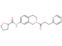 N-{2-[3-(2-pyridinyl)propanoyl]-1,2,3,4-tetrahydro-7-isoquinolinyl}tetrahydro-2-furancarboxamide