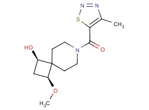 (1R*,3S*)-3-methoxy-7-[(4-methyl-1,2,3-thiadiazol-5-yl)carbonyl]-7-azaspiro[3.5]nonan-1-ol