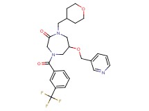 6-(3-pyridinylmethoxy)-1-(tetrahydro-2H-pyran-4-ylmethyl)-4-[3-(trifluoromethyl)benzoyl]-1,4-diazepan-2-one