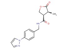 4-methyl-5-oxo-N-[4-(1H-pyrazol-1-yl)benzyl]tetrahydro-3-furancarboxamide