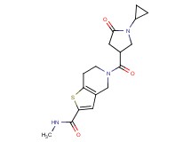5-[(1-cyclopropyl-5-oxo-3-pyrrolidinyl)carbonyl]-N-methyl-4,5,6,7-tetrahydrothieno[3,2-c]pyridine-2-carboxamide