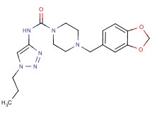 4-(1,3-benzodioxol-5-ylmethyl)-N-(1-propyl-1H-1,2,3-triazol-4-yl)piperazine-1-carboxamide