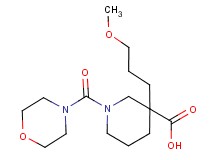 3-(3-methoxypropyl)-1-(4-morpholinylcarbonyl)-3-piperidinecarboxylic acid