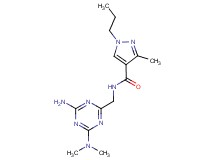 N-{[4-amino-6-(dimethylamino)-1,3,5-triazin-2-yl]methyl}-3-methyl-1-propyl-1H-pyrazole-4-carboxamide