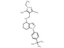1-(4-tert-butylphenyl)-N-[(1-ethyl-3,5-dimethyl-1H-pyrazol-4-yl)methyl]-4,5,6,7-tetrahydro-1H-indazol-4-amine