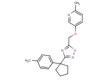 2-methyl-5-({3-[1-(4-methylphenyl)cyclopentyl]-1,2,4-oxadiazol-5-yl}methoxy)pyridine