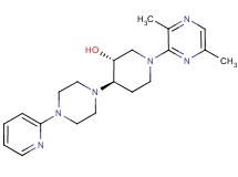 (3R*,4R*)-1-(3,6-dimethyl-2-pyrazinyl)-4-[4-(2-pyridinyl)-1-piperazinyl]-3-piperidinol