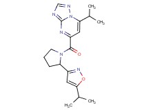 7-isopropyl-5-{[2-(5-isopropyl-3-isoxazolyl)-1-pyrrolidinyl]carbonyl}[1,2,4]triazolo[1,5-a]pyrimidine