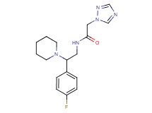 N-[2-(4-fluorophenyl)-2-(1-piperidinyl)ethyl]-2-(1H-1,2,4-triazol-1-yl)acetamide trifluoroacetate