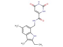 N-[(2-ethyl-3,5-dimethyl-1H-indol-7-yl)methyl]-2,6-dioxo-1,2,3,6-tetrahydropyrimidine-4-carboxamide