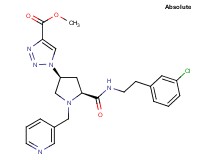 methyl 1-[(3S,5S)-5-({[2-(3-chlorophenyl)ethyl]amino}carbonyl)-1-(3-pyridinylmethyl)-3-pyrrolidinyl]-1H-1,2,3-triazole-4-carboxylate
