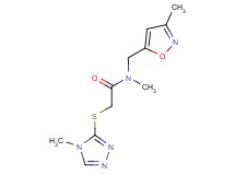 N-methyl-N-[(3-methylisoxazol-5-yl)methyl]-2-[(4-methyl-4H-1,2,4-triazol-3-yl)thio]acetamide