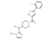 (1-{[3-(2-fluorophenyl)-1H-pyrazol-5-yl]carbonyl}-4-piperidinyl)(1-methyl-1H-imidazol-2-yl)methanol
