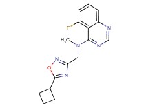 N-[(5-cyclobutyl-1,2,4-oxadiazol-3-yl)methyl]-5-fluoro-N-methylquinazolin-4-amine