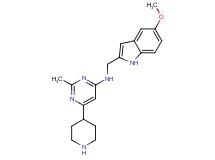 N-[(5-methoxy-1H-indol-2-yl)methyl]-2-methyl-6-piperidin-4-ylpyrimidin-4-amine