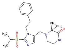 4-{[2-(isopropylsulfonyl)-1-(2-phenylethyl)-1H-imidazol-5-yl]methyl}-3,3-dimethyl-2-piperazinone