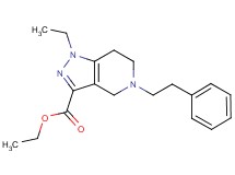 ethyl 1-ethyl-5-(2-phenylethyl)-4,5,6,7-tetrahydro-1H-pyrazolo[4,3-c]pyridine-3-carboxylate