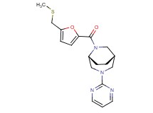 (1S*,5R*)-6-{5-[(methylthio)methyl]-2-furoyl}-3-(2-pyrimidinyl)-3,6-diazabicyclo[3.2.2]nonane