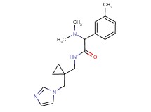 2-(dimethylamino)-N-{[1-(1H-imidazol-1-ylmethyl)cyclopropyl]methyl}-2-(3-methylphenyl)acetamide