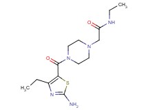 2-{4-[(2-amino-4-ethyl-1,3-thiazol-5-yl)carbonyl]-1-piperazinyl}-N-ethylacetamide