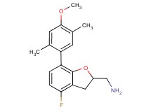 1-[4-fluoro-7-(4-methoxy-2,5-dimethylphenyl)-2,3-dihydro-1-benzofuran-2-yl]methanamine