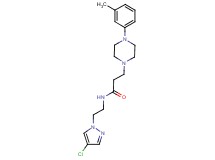 N-[2-(4-chloro-1H-pyrazol-1-yl)ethyl]-3-[4-(3-methylphenyl)-1-piperazinyl]propanamide