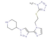 4-[4-(1-{2-[(1-methyl-1H-tetrazol-5-yl)thio]ethyl}-1H-imidazol-2-yl)-1H-1,2,3-triazol-1-yl]piperidine hydrochloride