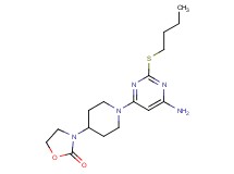 3-{1-[6-amino-2-(butylthio)pyrimidin-4-yl]piperidin-4-yl}-1,3-oxazolidin-2-one