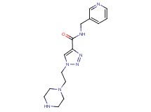 1-(2-piperazin-1-ylethyl)-N-(pyridin-3-ylmethyl)-1H-1,2,3-triazole-4-carboxamide