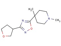 1,4-dimethyl-4-[3-(tetrahydrofuran-3-yl)-1,2,4-oxadiazol-5-yl]piperidine