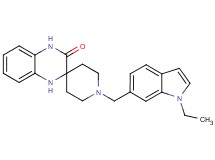1-[(1-ethyl-1H-indol-6-yl)methyl]-1',4'-dihydro-3'H-spiro[piperidine-4,2'-quinoxalin]-3'-one