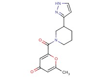 2-methyl-6-{[3-(1H-pyrazol-3-yl)piperidin-1-yl]carbonyl}-4H-pyran-4-one