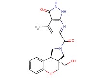 6-{[(3aS*,9bS*)-3a-(hydroxymethyl)-1,3a,4,9b-tetrahydrochromeno[3,4-c]pyrrol-2(3H)-yl]carbonyl}-4-methyl-1,2-dihydro-3H-pyrazolo[3,4-b]pyridin-3-one