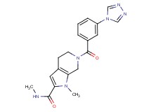 N,1-dimethyl-6-[3-(4H-1,2,4-triazol-4-yl)benzoyl]-4,5,6,7-tetrahydro-1H-pyrrolo[2,3-c]pyridine-2-carboxamide