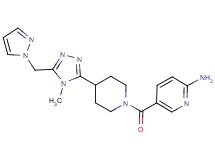 5-({4-[4-methyl-5-(1H-pyrazol-1-ylmethyl)-4H-1,2,4-triazol-3-yl]piperidin-1-yl}carbonyl)pyridin-2-amine