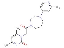 4,6-dimethyl-1-{2-[4-(2-methyl-4-pyridinyl)-1,4-diazepan-1-yl]-2-oxoethyl}-2(1H)-pyrimidinone