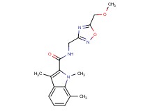 N-{[5-(methoxymethyl)-1,2,4-oxadiazol-3-yl]methyl}-1,3,7-trimethyl-1H-indole-2-carboxamide