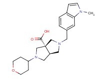 (3aS*,6aS*)-2-[(1-methyl-1H-indol-6-yl)methyl]-5-(tetrahydro-2H-pyran-4-yl)hexahydropyrrolo[3,4-c]pyrrole-3a(1H)-carboxylic acid