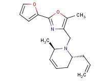 (2R*,6R*)-2-allyl-1-{[2-(2-furyl)-5-methyl-1,3-oxazol-4-yl]methyl}-6-methyl-1,2,3,6-tetrahydropyridine