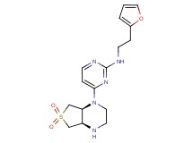 4-[rel-(4aR,7aS)-6,6-dioxidohexahydrothieno[3,4-b]pyrazin-1(2H)-yl]-N-[2-(2-furyl)ethyl]-2-pyrimidinamine dihydrochloride