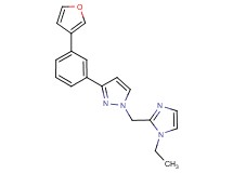 1-[(1-ethyl-1H-imidazol-2-yl)methyl]-3-[3-(3-furyl)phenyl]-1H-pyrazole