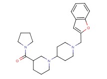 1'-(1-benzofuran-2-ylmethyl)-3-(pyrrolidin-1-ylcarbonyl)-1,4'-bipiperidine