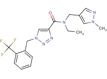 N-ethyl-N-[(1-methyl-1H-pyrazol-4-yl)methyl]-1-[2-(trifluoromethyl)benzyl]-1H-1,2,3-triazole-4-carboxamide