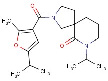 7-isopropyl-2-(5-isopropyl-2-methyl-3-furoyl)-2,7-diazaspiro[4.5]decan-6-one